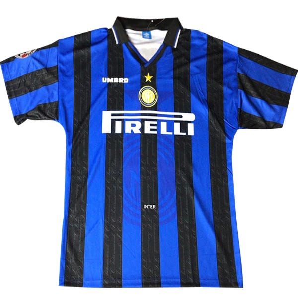 Camiseta Inter De Milán Replica Primera Ropa 1997/1998 Azul